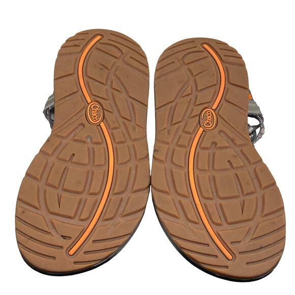 Chaco Women’s Z/X 2 Grey Gold Strappy Trail Hiking Sandals Size US 10 - Picture 9 of 10